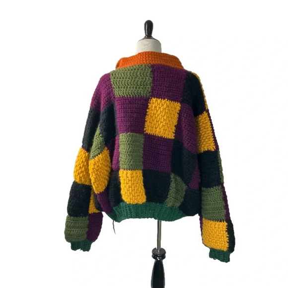 Handmade Oversized Crochet Cardigan - Picture 3 of 4